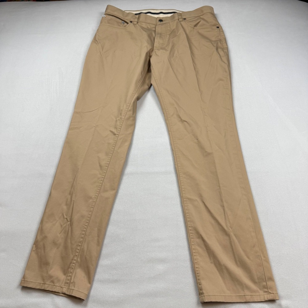 Brooks‎ Brothers Advantage Chino Stretch Mens 36x32 Khaki Tan 5-Pocket Pants